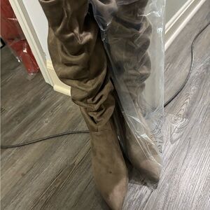 Lord & Taylor Tan Over the Knee Boots